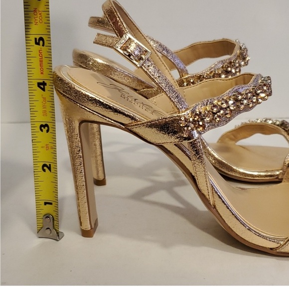Jewel Badgley Mischka Odette Slingback Sandals Shoes In Rose Gold Size 8 NWOB - Picture 6 of 6
